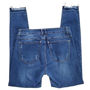 Hawthorne Women's Distressed Step Hem Skinny Ankle Jeans Size 12‎